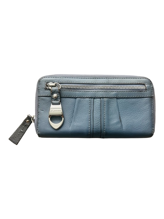 b. makowsky Handbags - B. Makowsky Blue Leather Zip Around Wallet Silver Hardware Classic Organizer